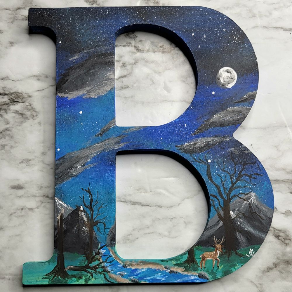 Personalized, Hand Painted Wooden Letters