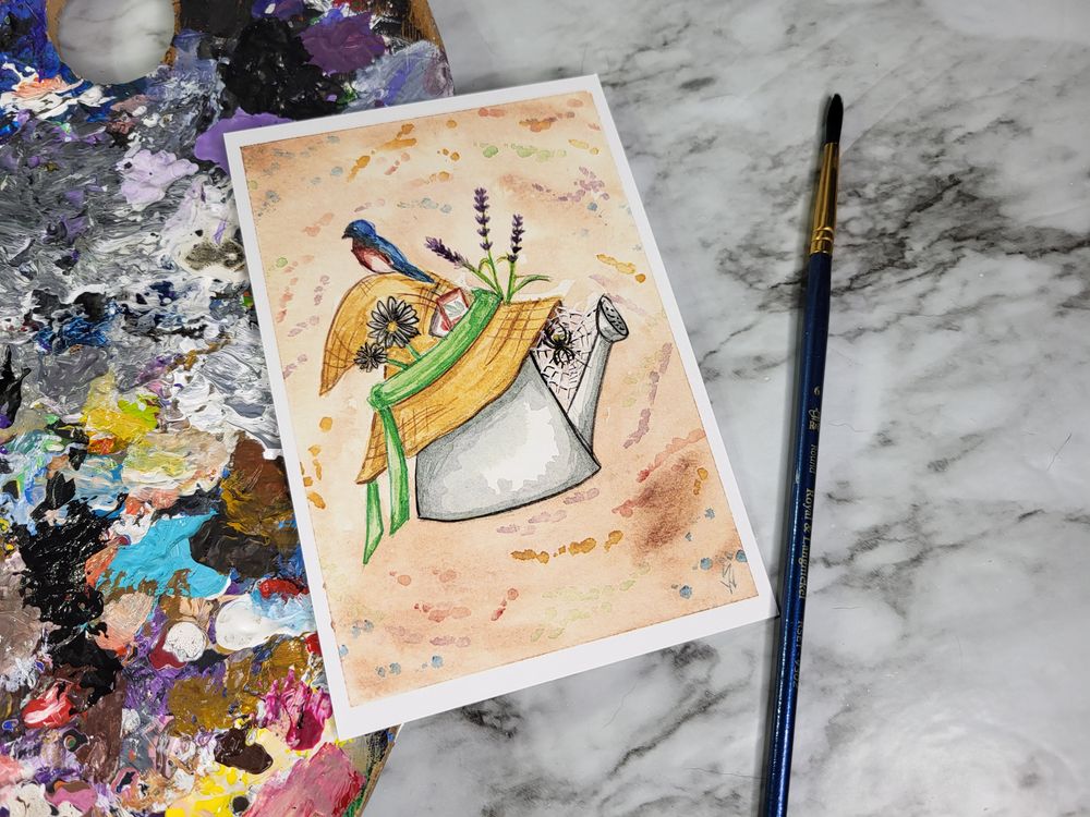 Print of Mystical Roots Watercolor Painting 