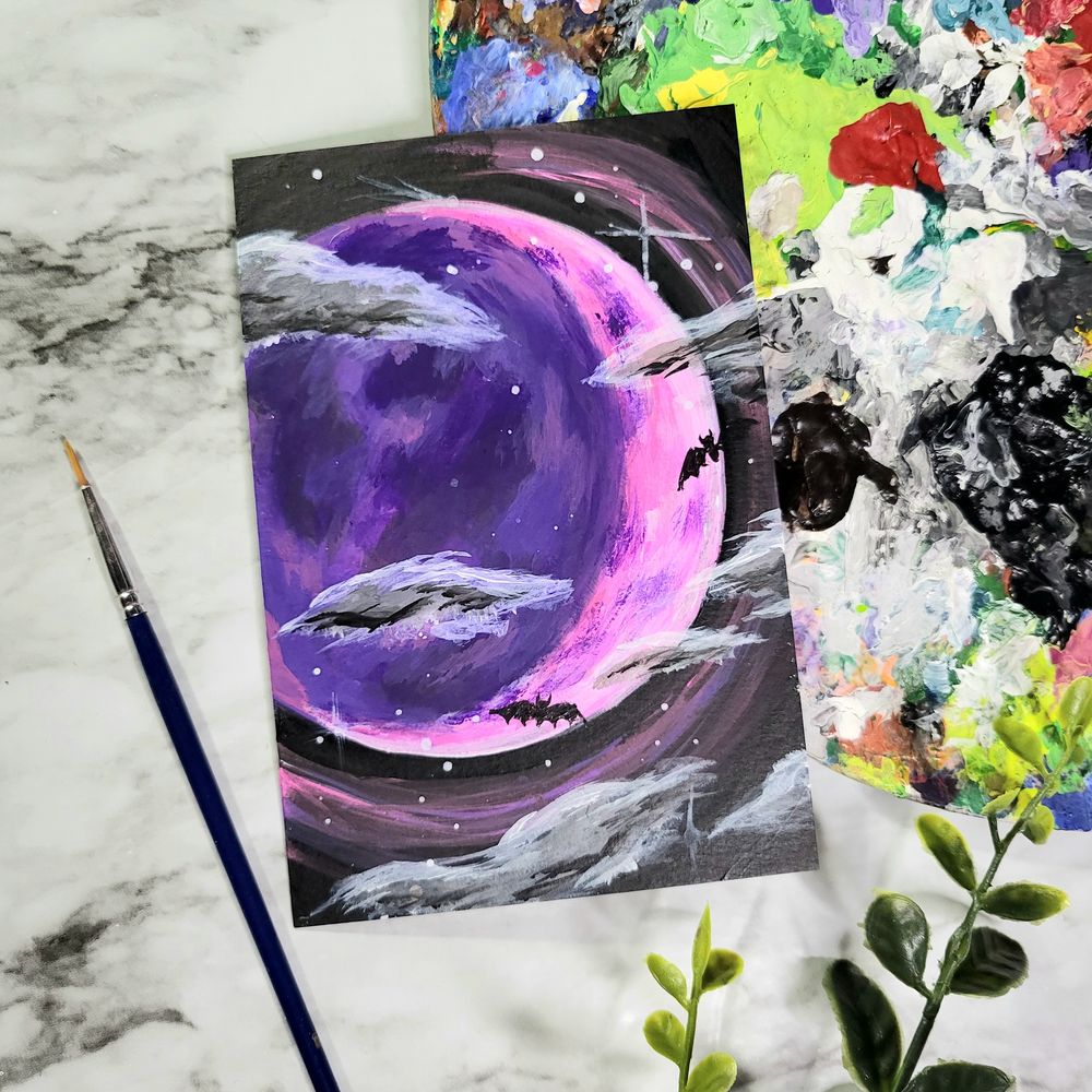 Mystic Shadows Acrylic Painting