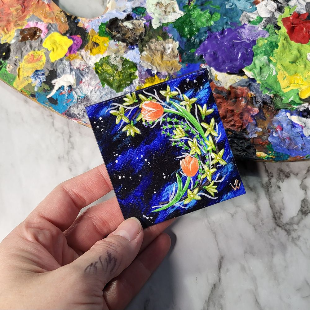 Floral Moon Magnet
