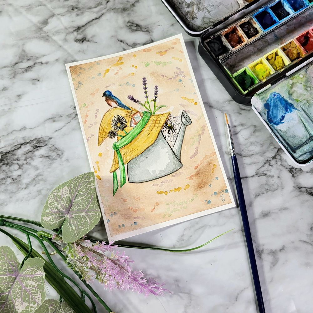 Mystical Roots Watercolor Painting 